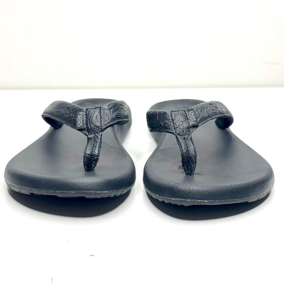 Flojos Floral Comfort Slip on Beach Cushioned Flip Flop Thong Sandals Womens 6 - Picture 2 of 10